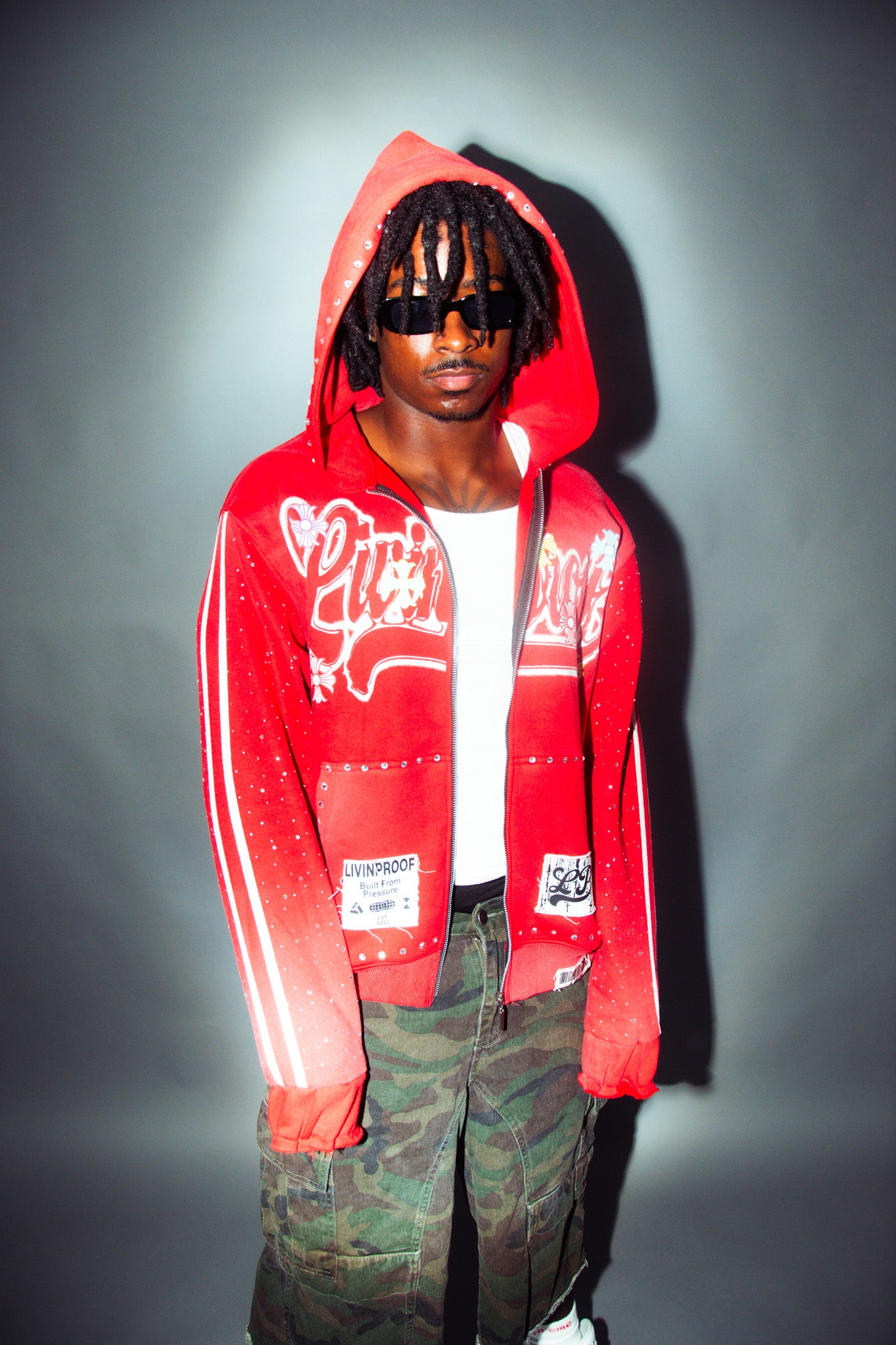 Red LivinProof Zip-Up
