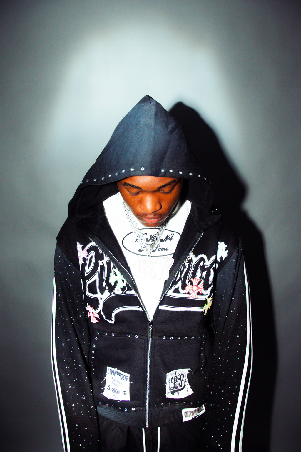 Black LivinProof Zip-Up