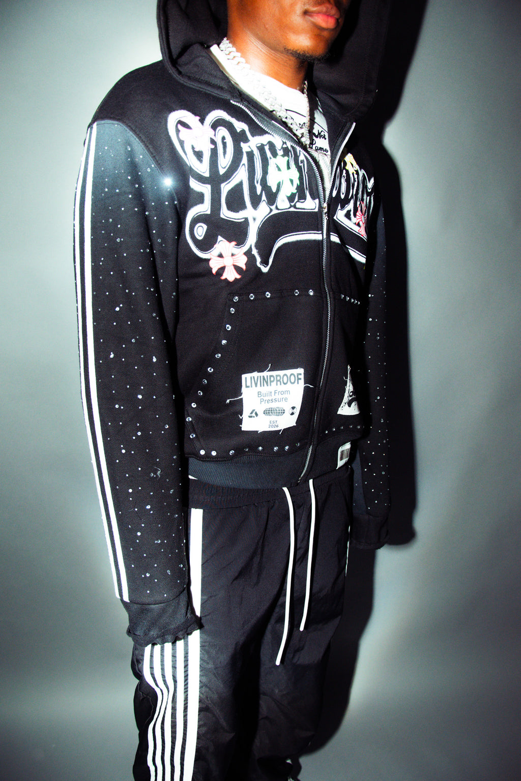 Black LivinProof Zip-Up