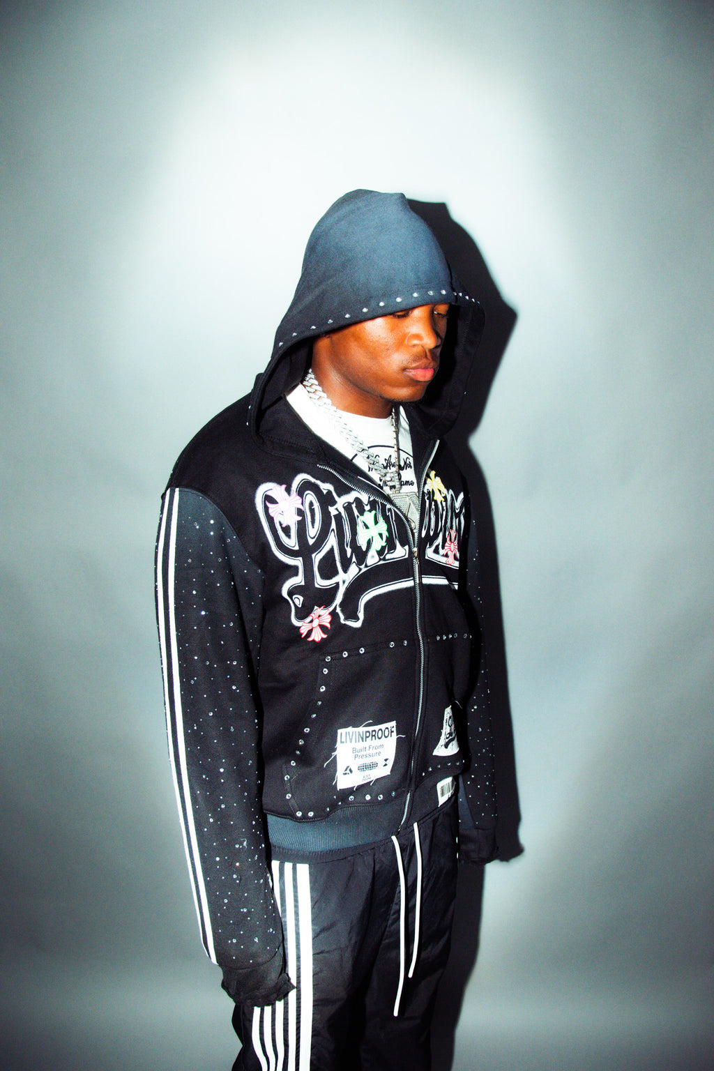 Black LivinProof Zip-Up