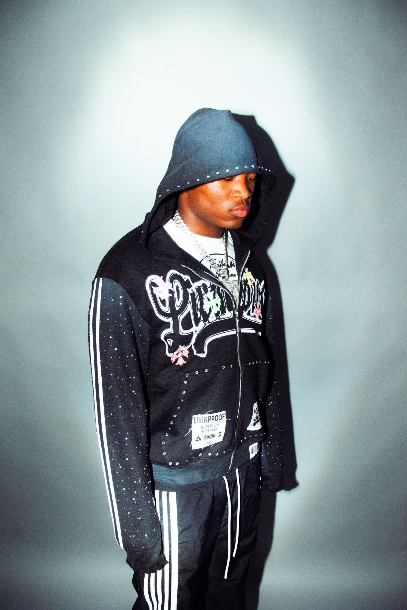 Black LivinProof Zip-Up