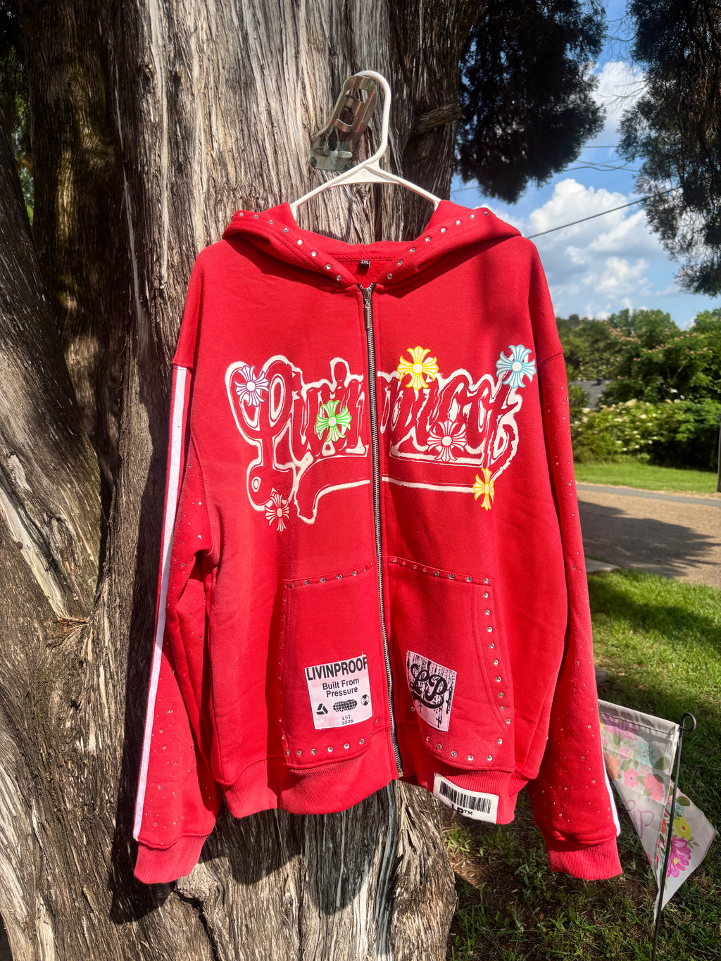 Red LivinProof Zip-Up