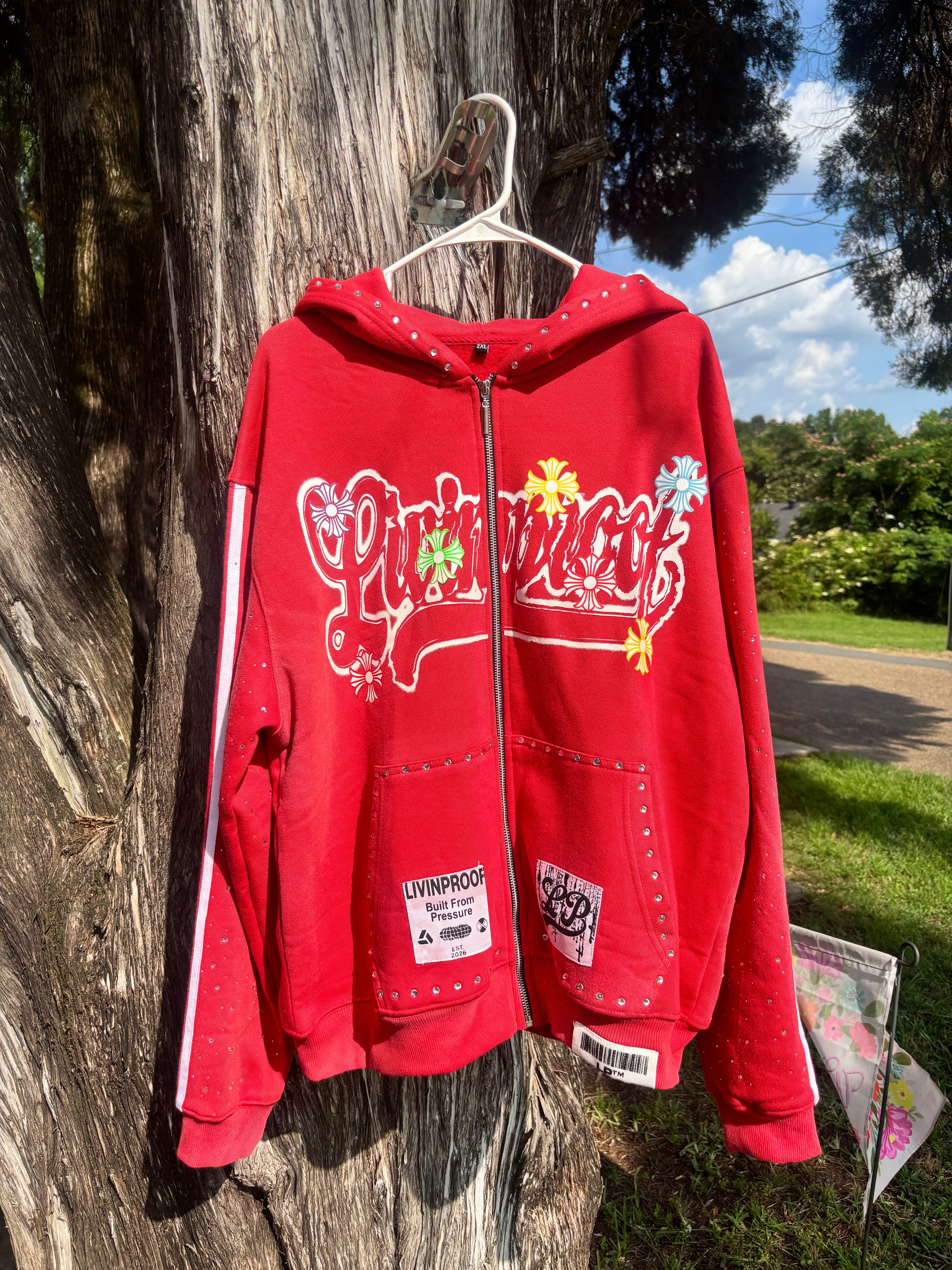 Red LivinProof Zip-Up
